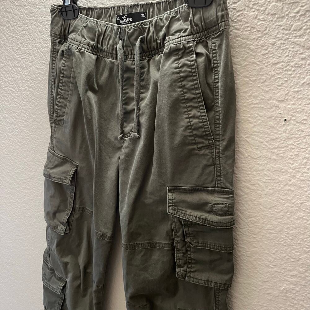 Hollister Y2K Cargo Jogger Pants Olive Green Women XS Epic Flex Grunge Utility - Picture 10 of 11